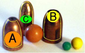 Shifting balance in bullets